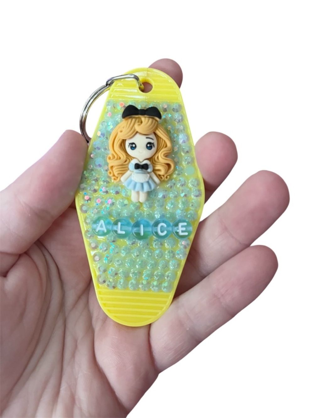 Yellow Alice Keychain with Doll Charm